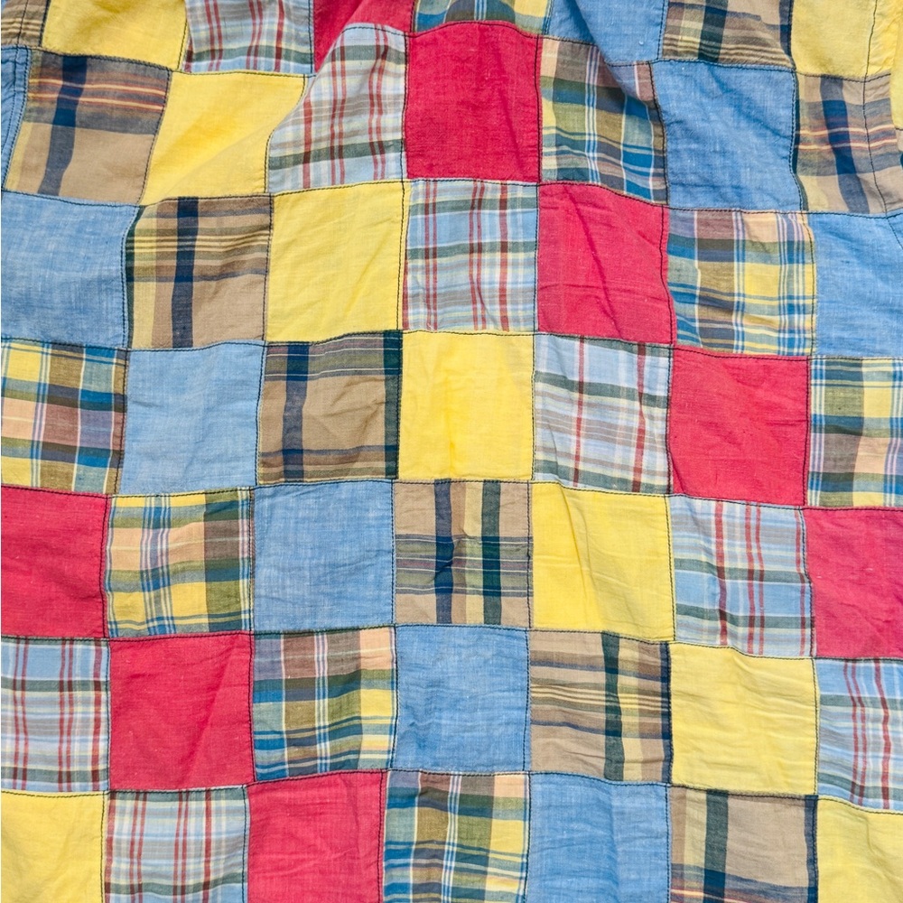 Gant Patchwork Madras Button Down Shirt Made In I… - image 5